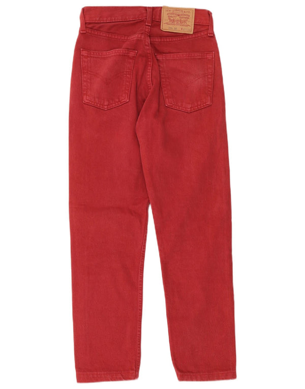 Женские прямые джинсы Levi's 534 с высокой талией W27 L32, красный хлопок