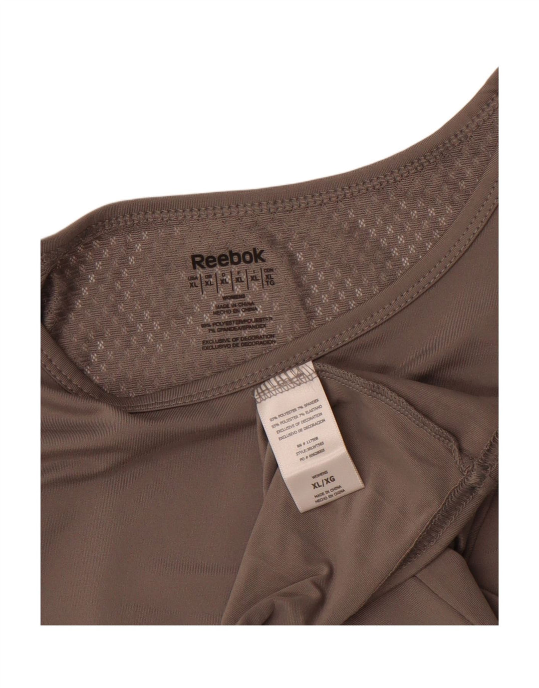 REEBOK Womens Vest Top UK 18 XL Grey Polyester