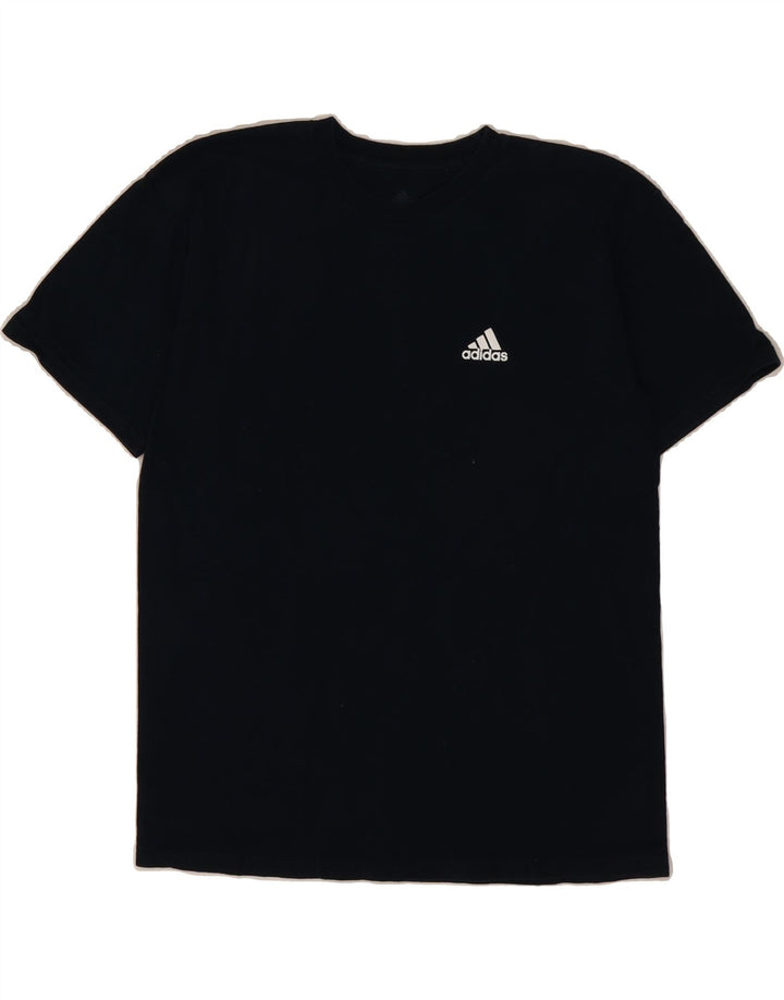 ADIDAS Mens T-Shirt Top Medium Navy Blue Cotton Vintage Adidas and Second-Hand Adidas from Messina Hembry 