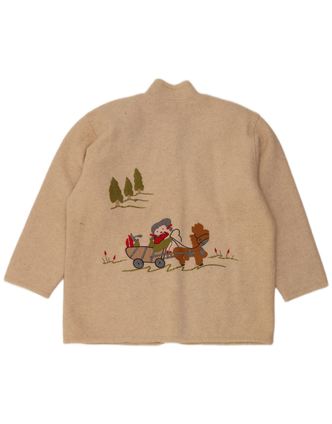 ВИНТАЖНЫЙ женский пиджак с рисунком на 5 пуговицах, Великобритания, 14, большой, бежевый