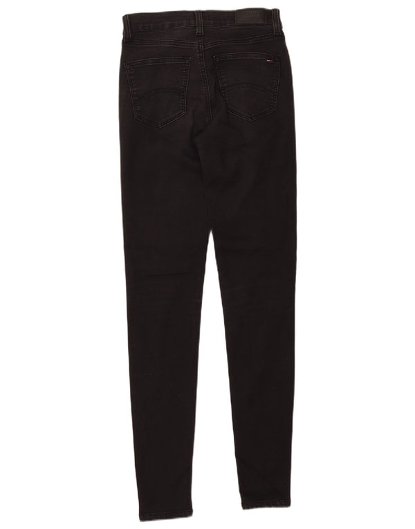 TOMMY HILFIGER Женские джинсы скинни со средней посадкой W25 L32, черный хлопок