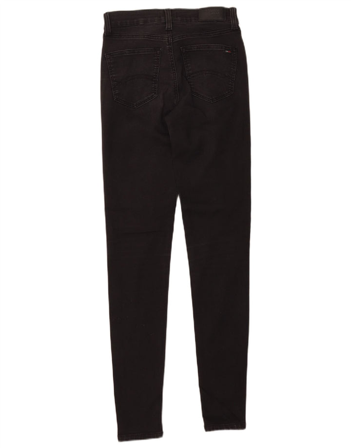 TOMMY HILFIGER Женские джинсы скинни со средней посадкой W25 L32, черный хлопок