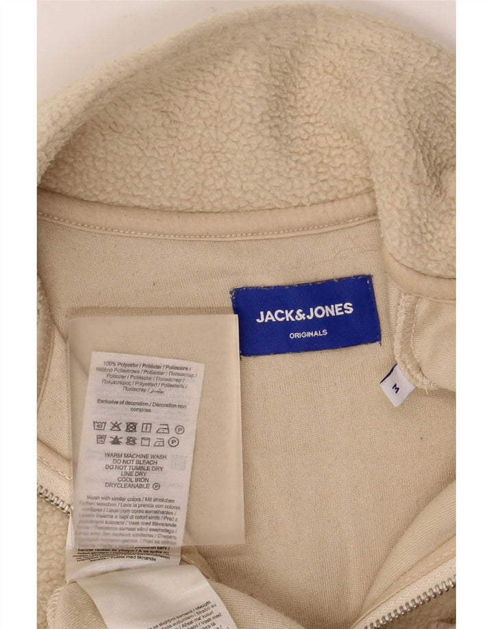 Мужской флисовый джемпер с воротником на молнии Jack & Jones, средний бежевый, полиэстер