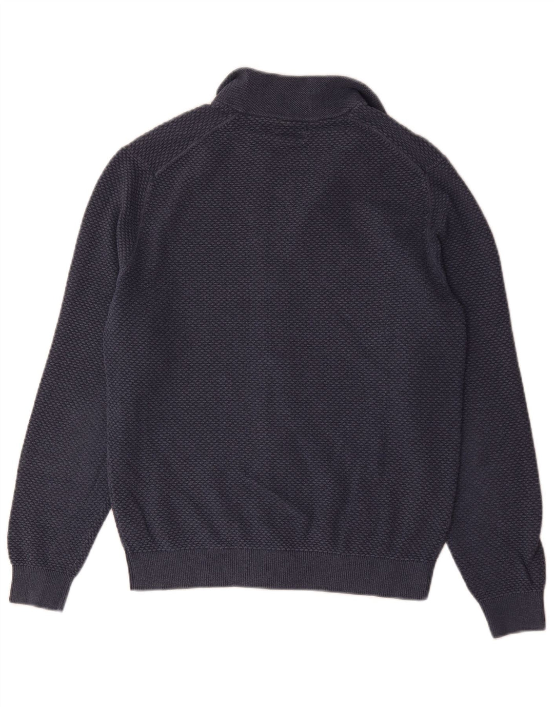 Мужской кардиган с молнией Massimo Dutti, маленький темно-синий хлопковый свитер