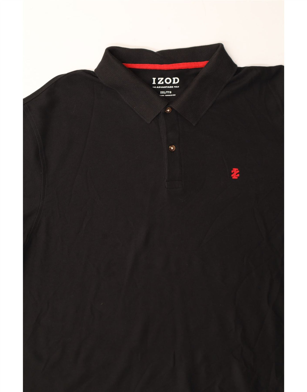 IZOD Mens Polo Shirt 2XL Black Cotton Vintage Izod and Second-Hand Izod from Messina Hembry 