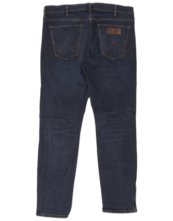 Мужские зауженные джинсы Wrangler Larston W36 L32, синий хлопок