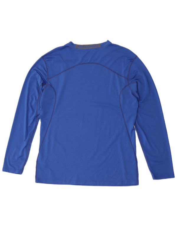 Мужской топ Nike Dri Fit с длинным рукавом, большой синий полиэстер