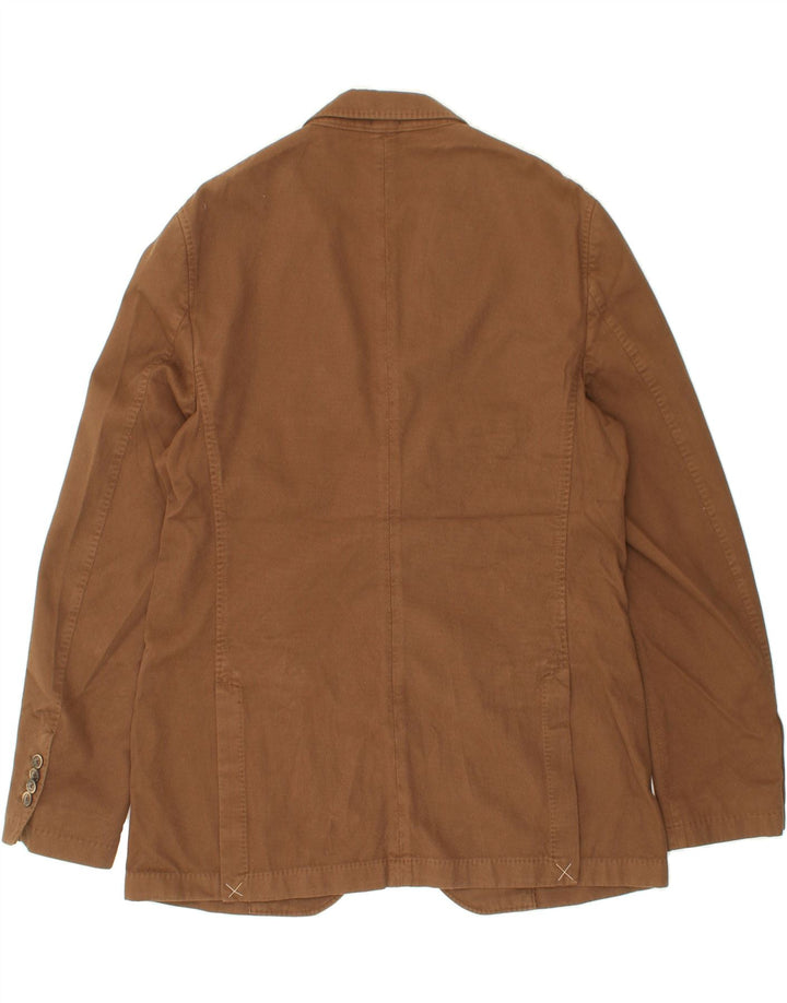 MASSIMO DUTTI Мужской пиджак на 2 пуговицах EU 56 XL Коричневый хлопок
