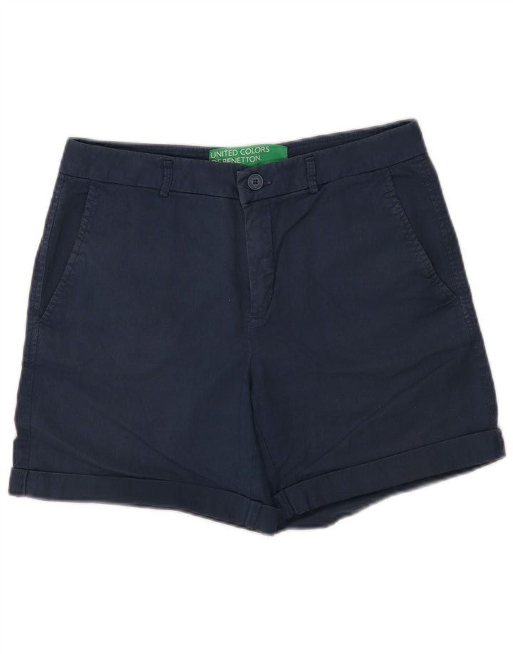 Женские шорты чинос Benetton W30, средние, темно-синие