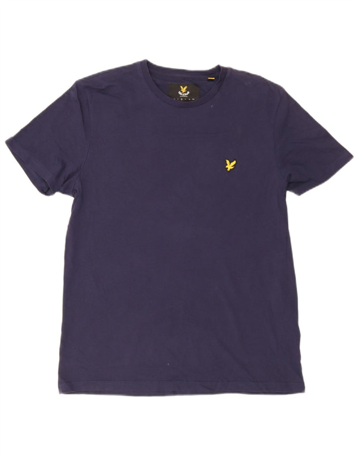 Мужская футболка Lyle & Scott среднего размера, темно-синяя, хлопковая