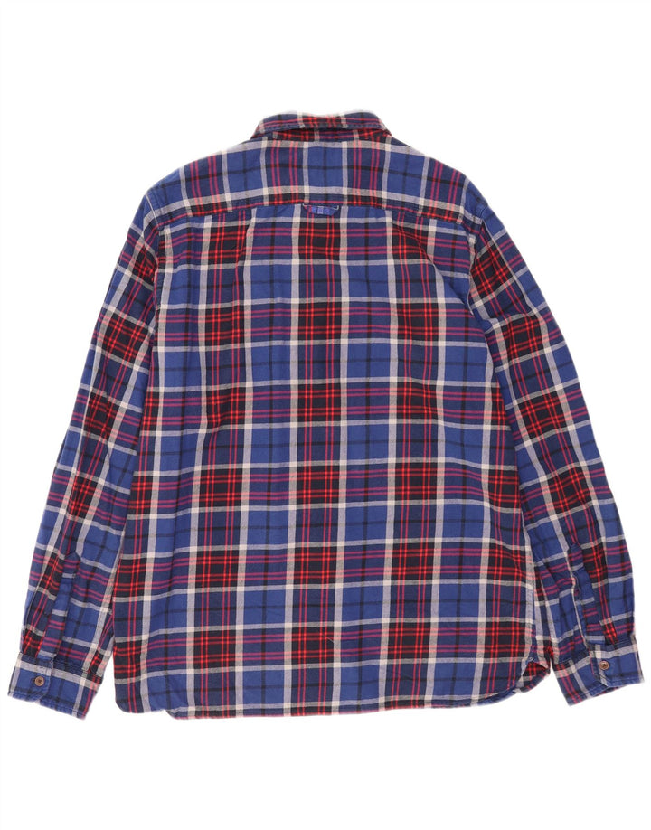 Мужская фланелевая рубашка Superdry 3XL, синяя клетка, хлопок