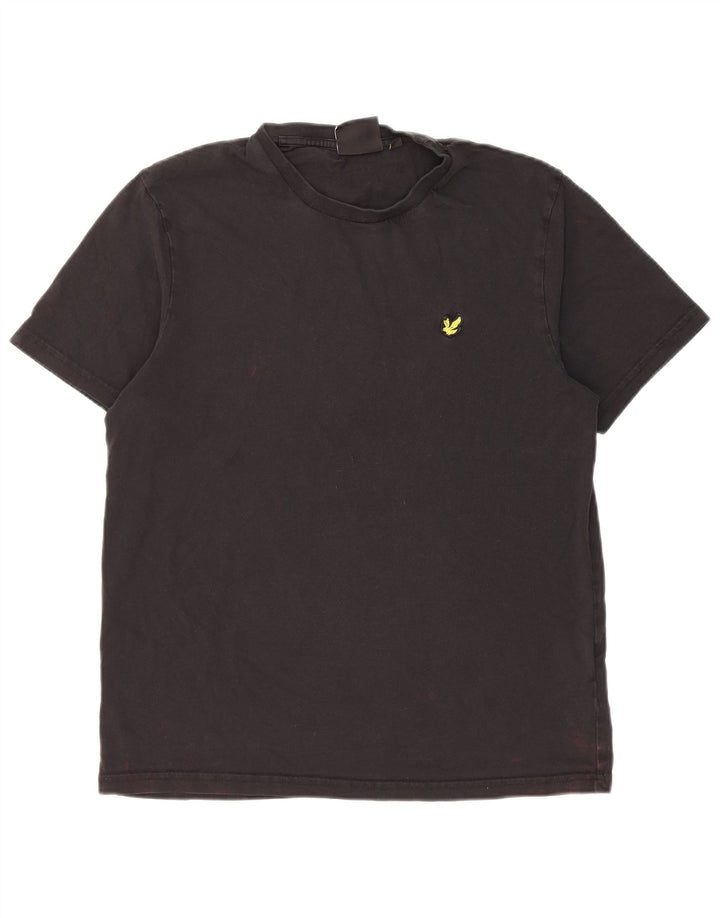 Мужская футболка Lyle & Scott из хлопка среднего размера, черная