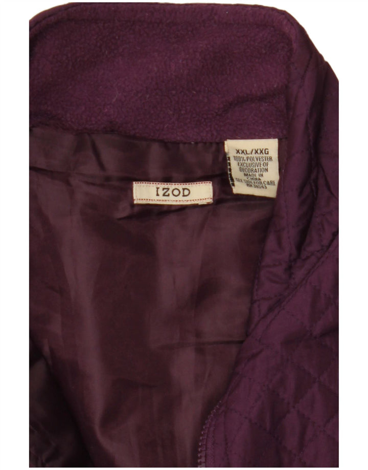 Женский стеганый жилет Izod UK 20 2XL бордовый из полиэстера