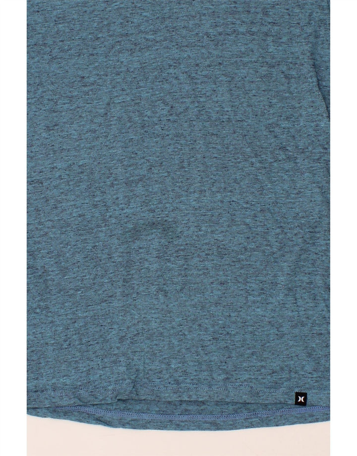 HURLEY Mens T-Shirt Top Medium Blue Flecked Polyester Vintage Hurley and Second-Hand Hurley from Messina Hembry 