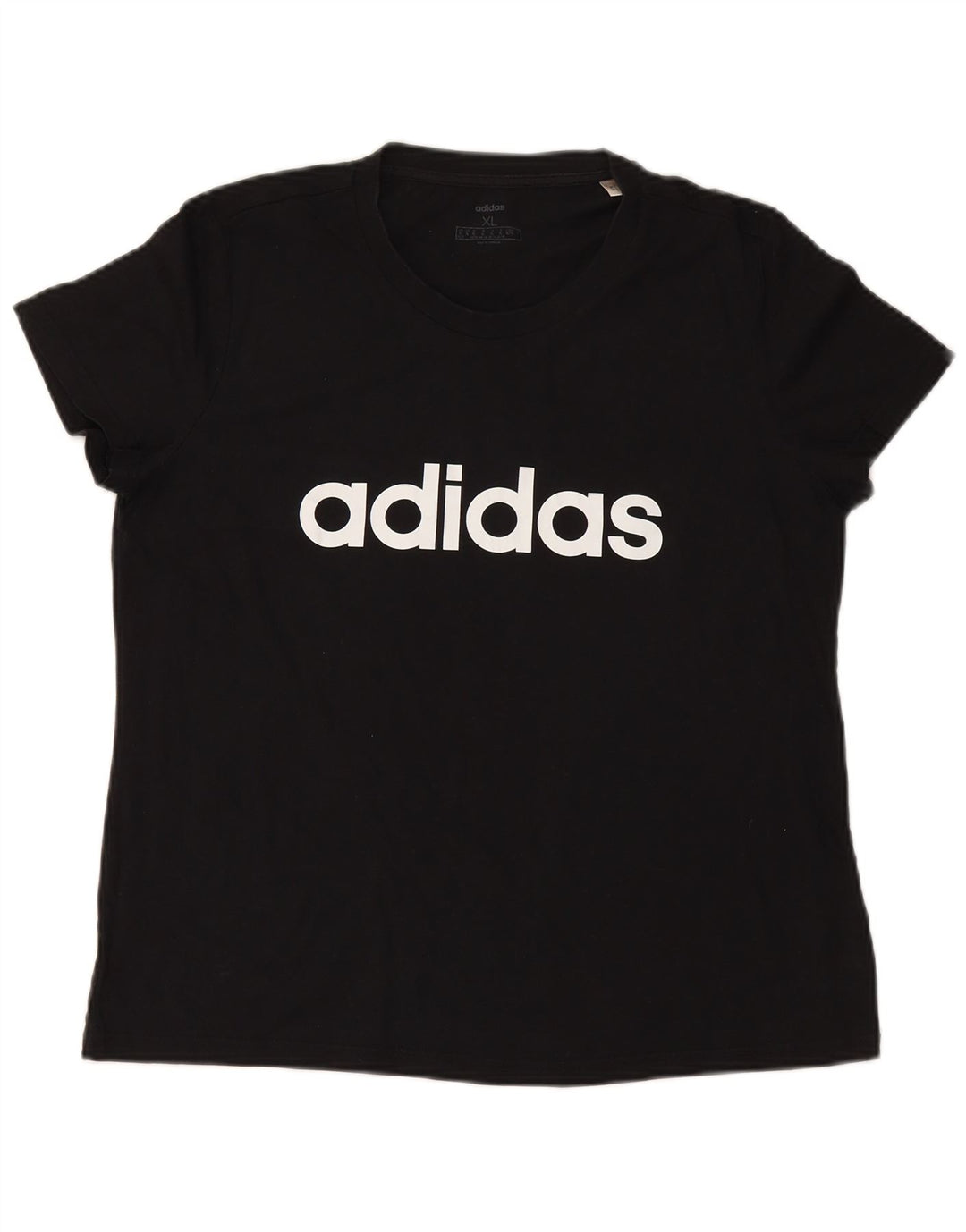 Женская футболка с рисунком ADIDAS Top UK 20/22 XL, черный хлопок