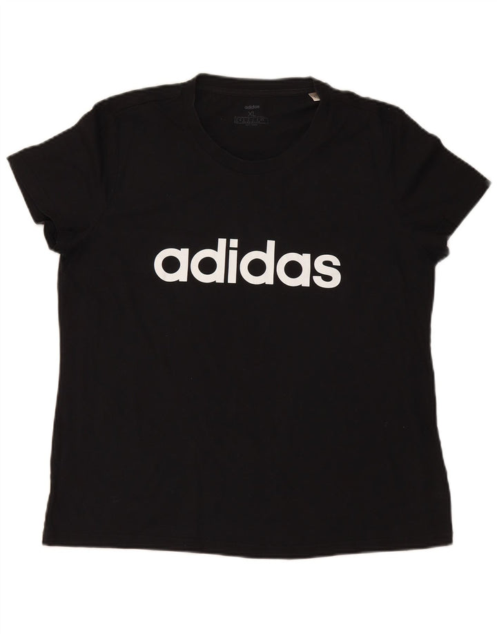 Женская футболка с рисунком ADIDAS Top UK 20/22 XL, черный хлопок