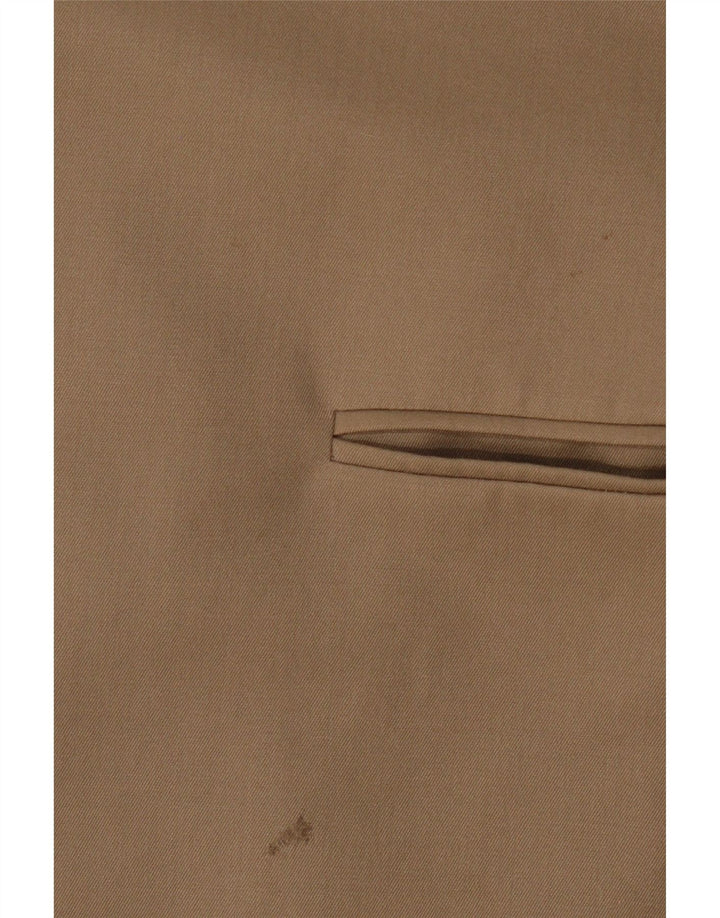 Женский удлиненный пиджак Genny на 3 пуговицах, США 12, большой размер, цвет хаки, шерсть