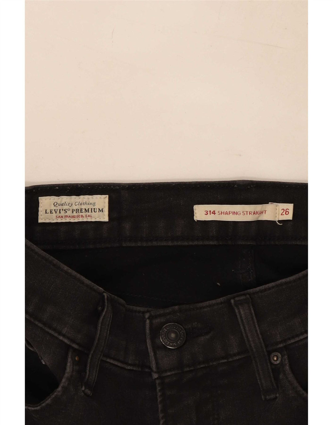 Женские прямые джинсы Levi's 314 Shaping W26 L30, черные