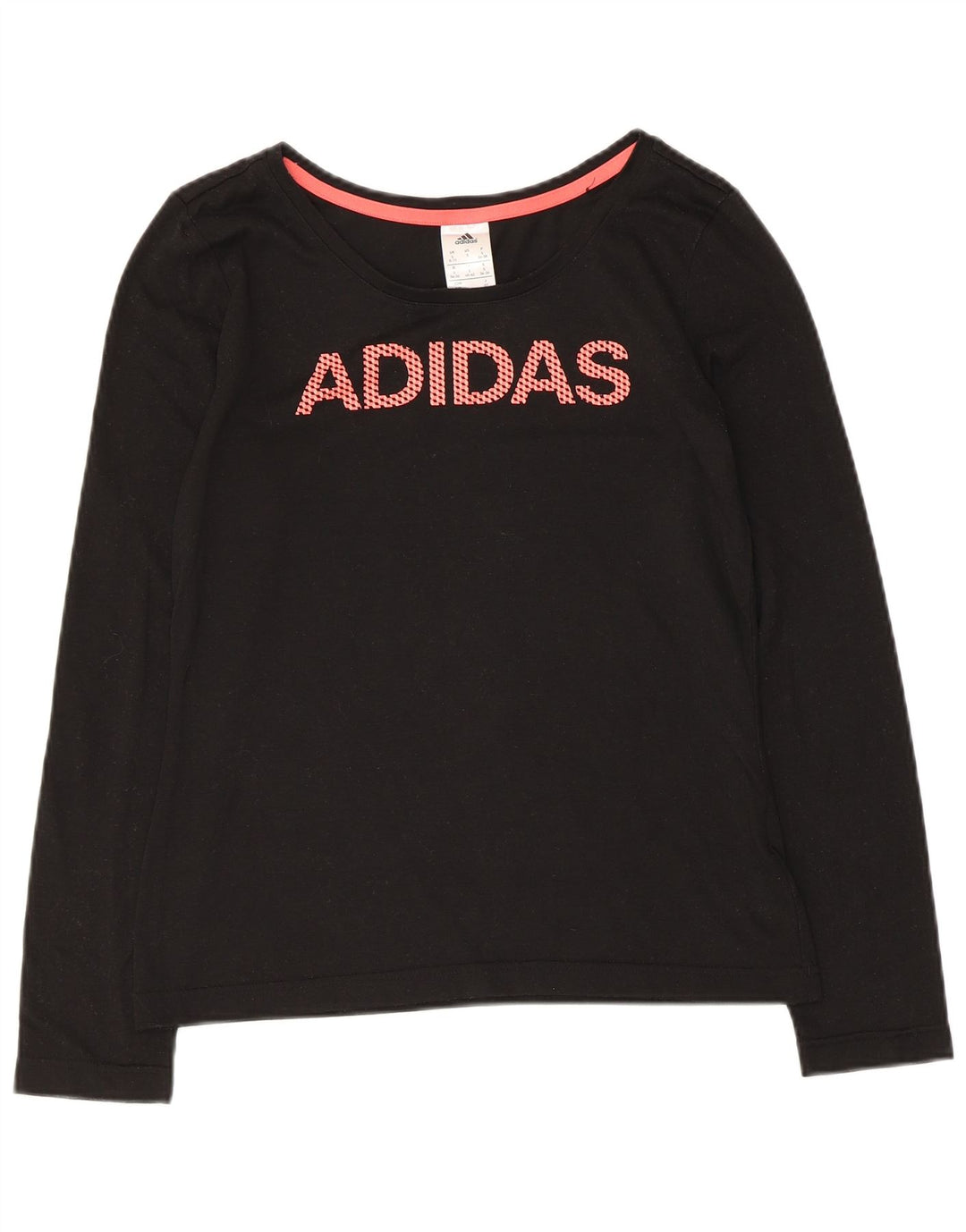 Женский топ Adidas с длинным рукавом и графикой, Великобритания, 8/10, маленький, черный