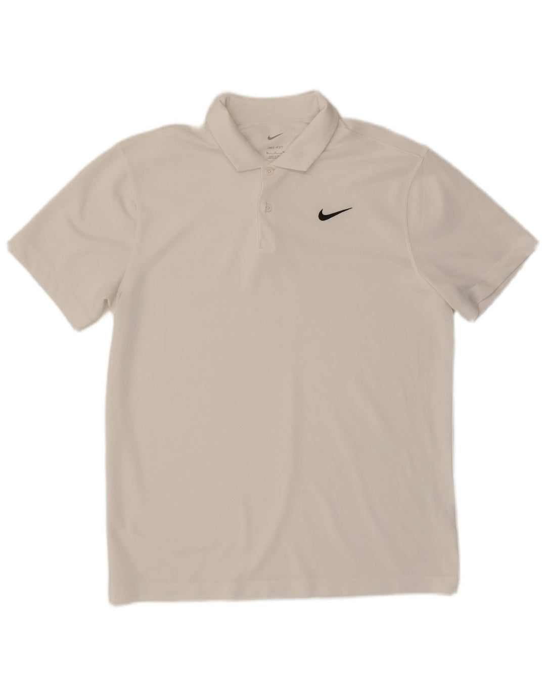 Мужская рубашка-поло Nike Dri Fit среднего белого цвета