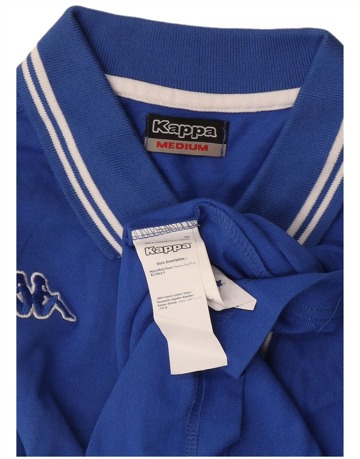 Мужская рубашка-поло Kappa из хлопка среднего синего цвета