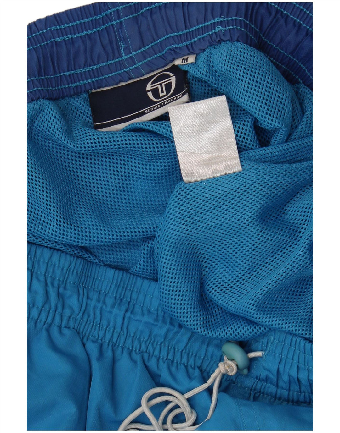 Мужские спортивные шорты Sergio Tacchini среднего синего цвета с цветными блоками
