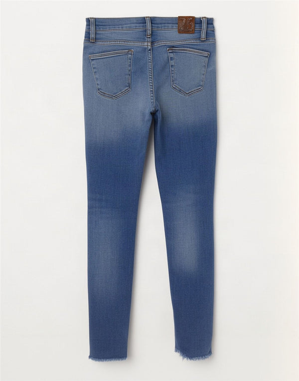 Женские потертые джинсы скинни Zara EU 34 2XS W24 L26 синие