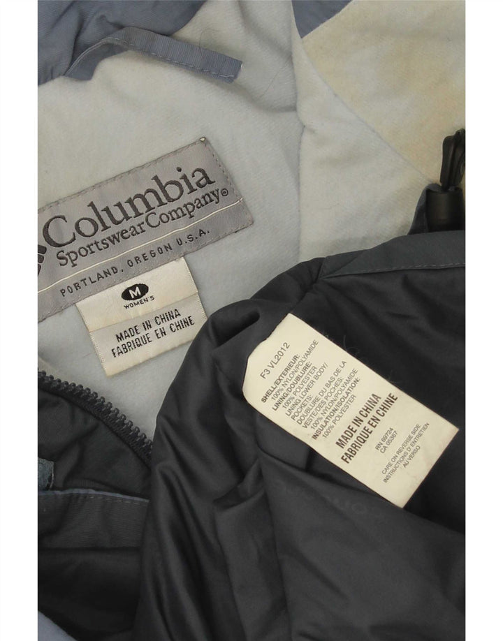Женская ветровка Columbia с капюшоном UK 14, средний синий цвет с цветными блоками