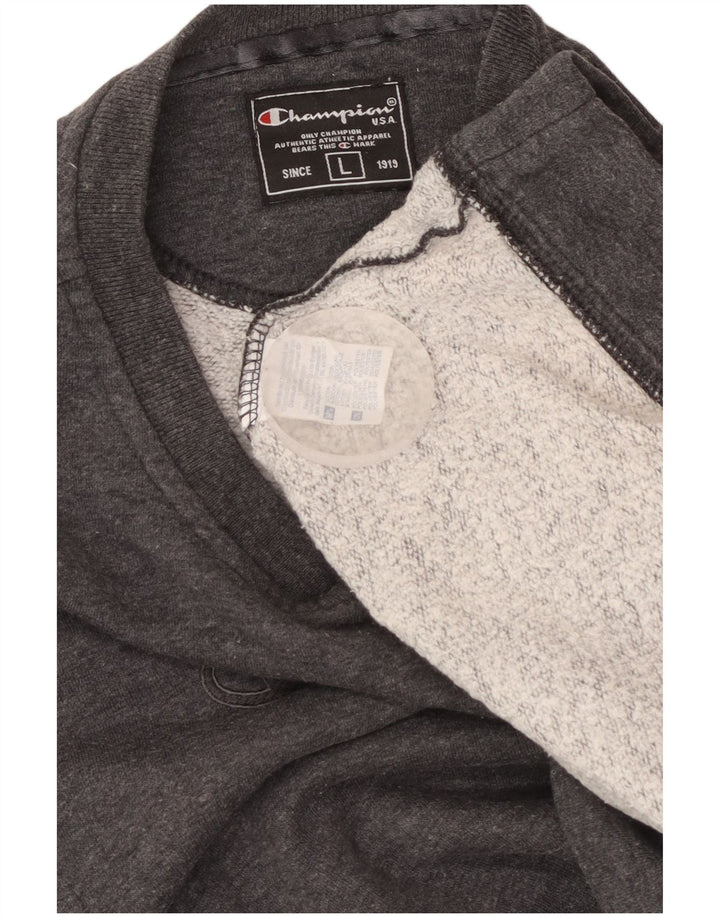 Женский свитер с рисунком CHAMPION UK 16, большой размер, серый хлопок