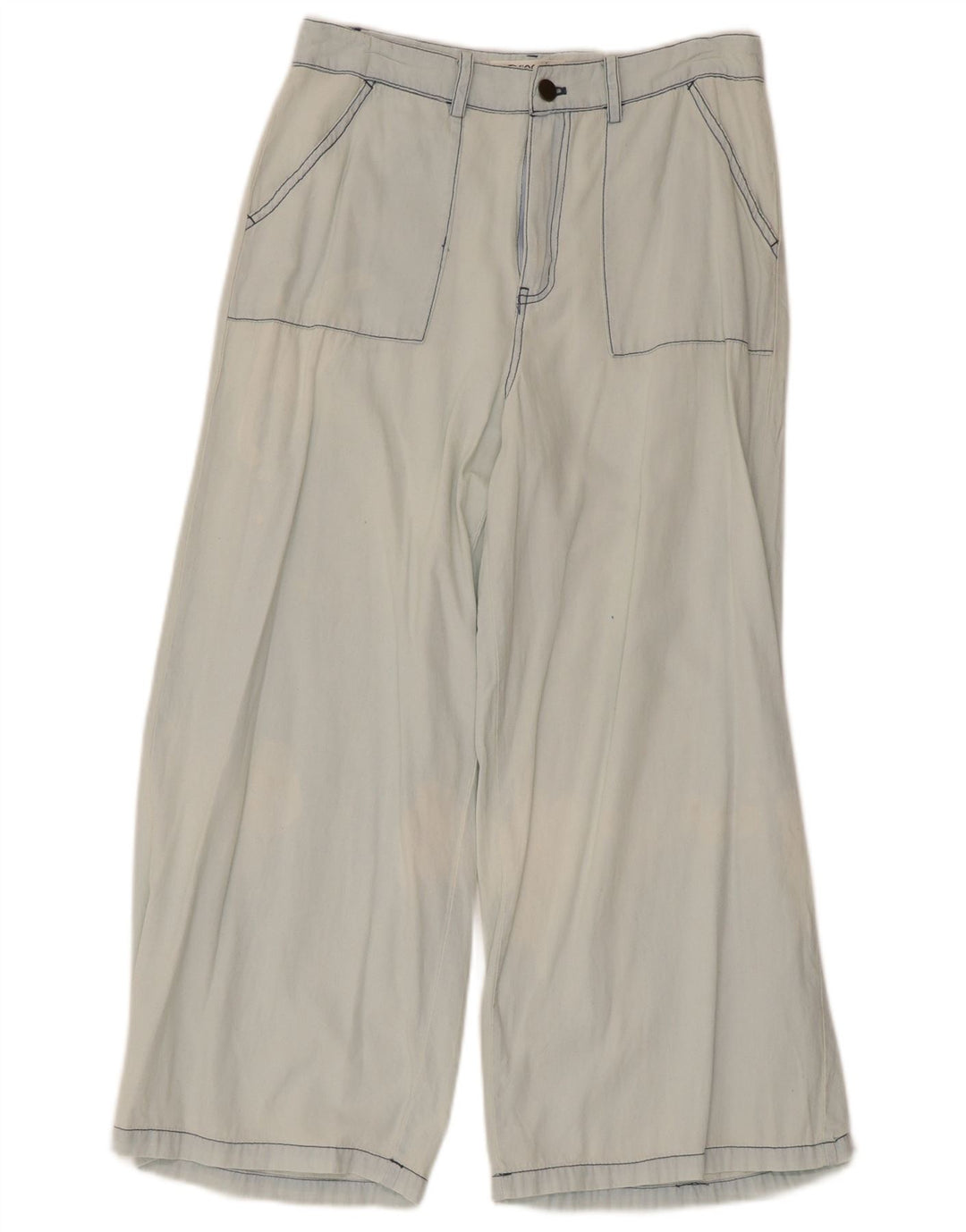 Женские укороченные широкие брюки Rip Curl, маленькие W28 L23, синие