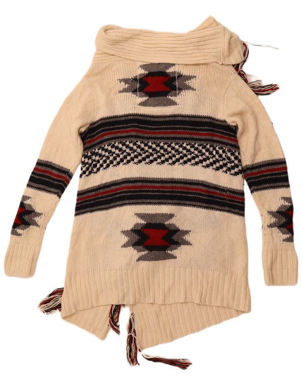 SUPERDRY Женский удлиненный кардиган-свитер UK 14 Medium Off White