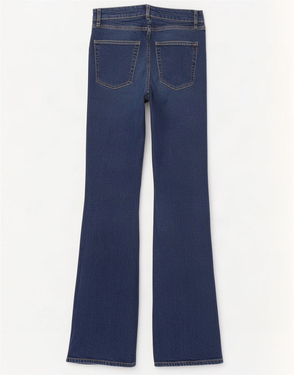 Superdry Womens Flared Jeans W28 L32 Navy Blue Cotton