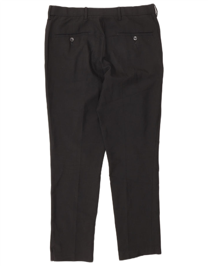 Мужские брюки-чиносы Marks & Spencer W32 L29, черные, полиэстер