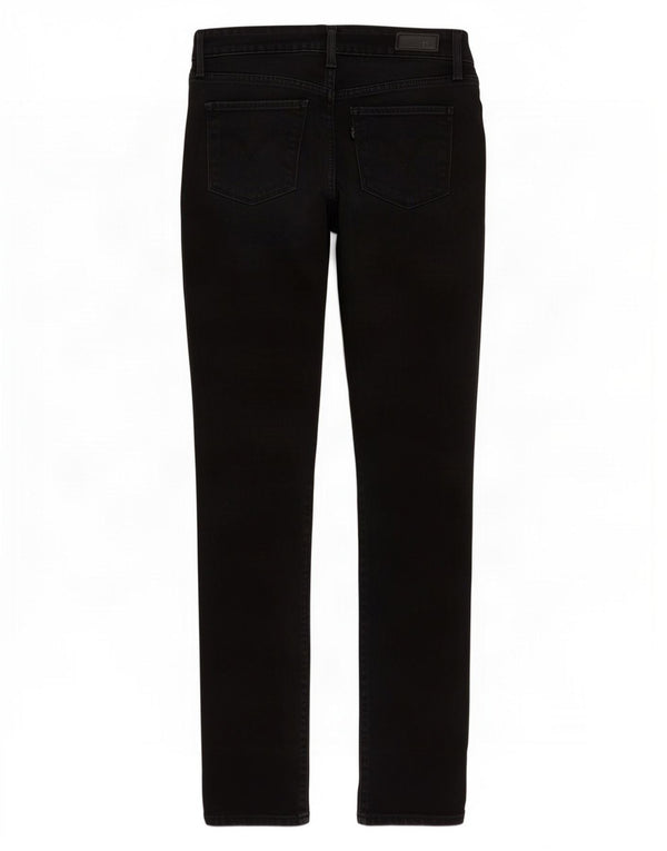 Женские джинсы скинни Levi's Demi Curve со средней посадкой W24 L32, черный хлопок