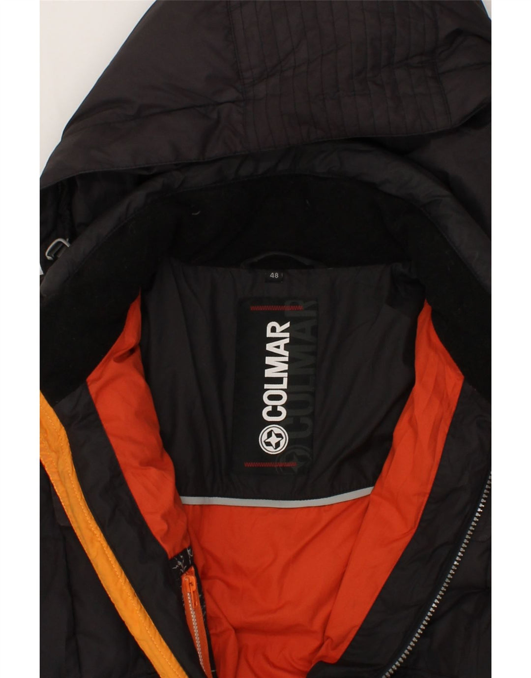 COLMAR Womens Hooded Padded Coat IT 48 XL Black Vintage Colmar and Second-Hand Colmar from Messina Hembry 