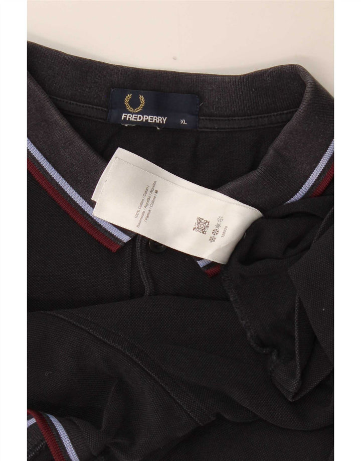 Мужская рубашка-поло Fred Perry XL темно-синяя в полоску