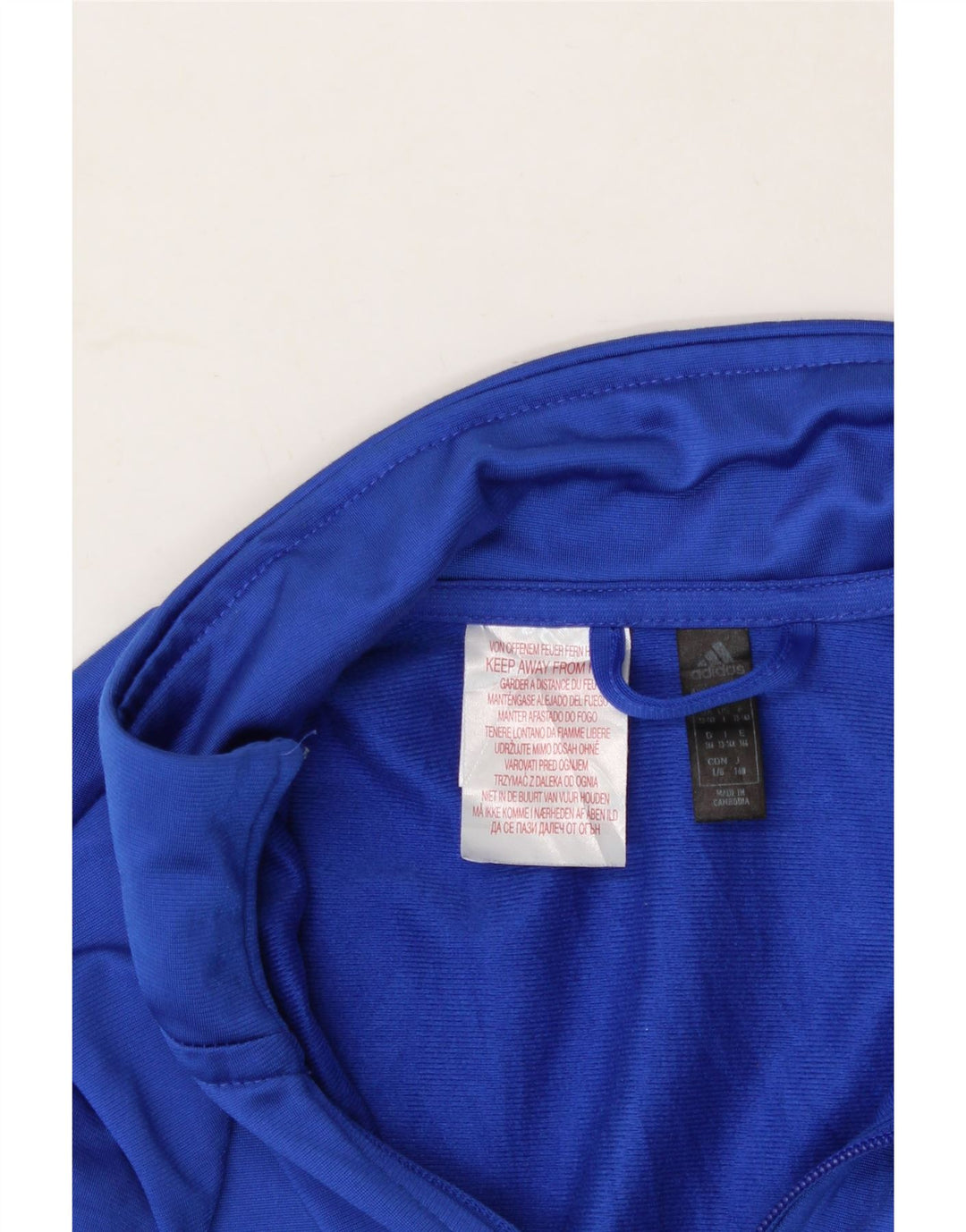 ADIDAS Boys Tracksuit Top Jacket 13-14 Years Blue Polyester Vintage Adidas and Second-Hand Adidas from Messina Hembry 