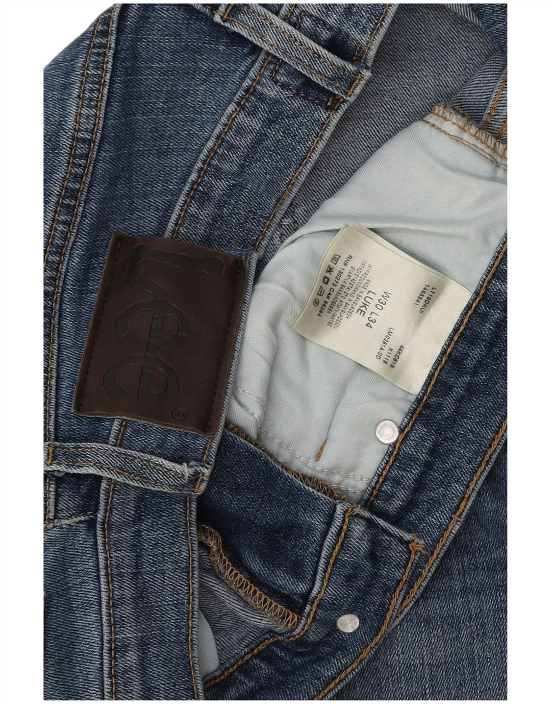 Мужские джинсы Lee Luke Slim W30 L27, синий хлопок