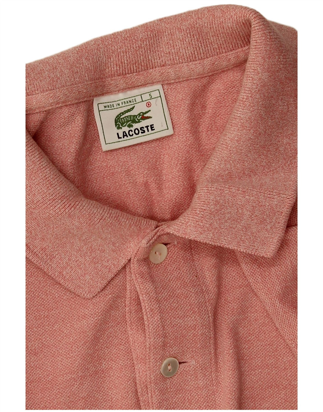 Мужская рубашка-поло Lacoste, размер 5, большая розовая, хлопок