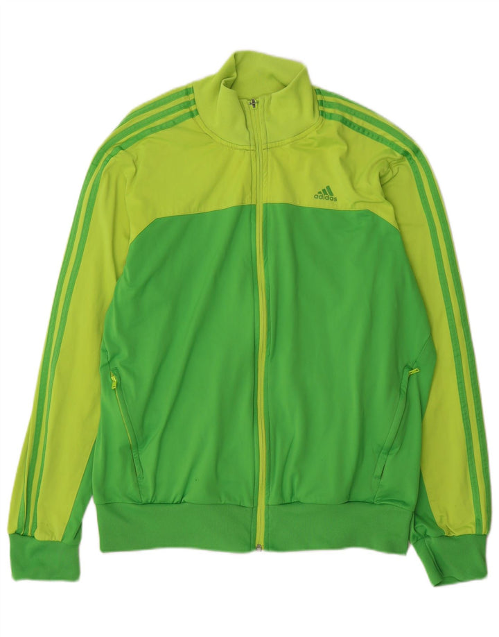 Мужская спортивная куртка Adidas Climalite, большая зеленая цветная блокировка