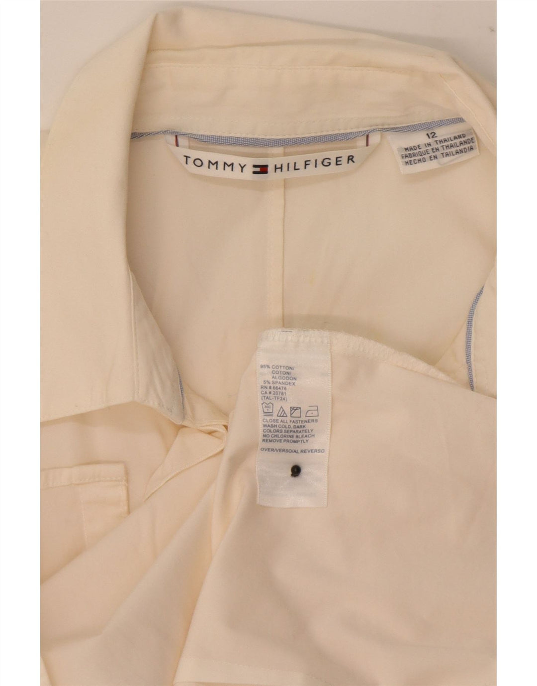 Женская рубашка с оборками спереди Tommy Hilfiger, США 12, большой размер, белый хлопок