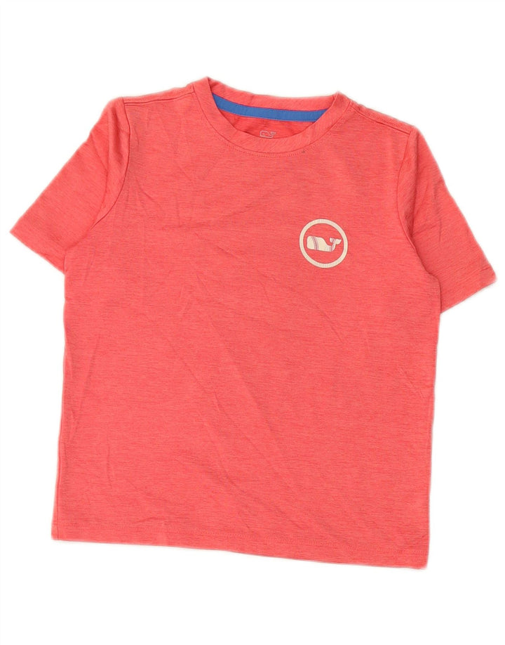 Футболка с графическим рисунком VINEYARD VINES для мальчиков, топ 4–5 лет, розовая