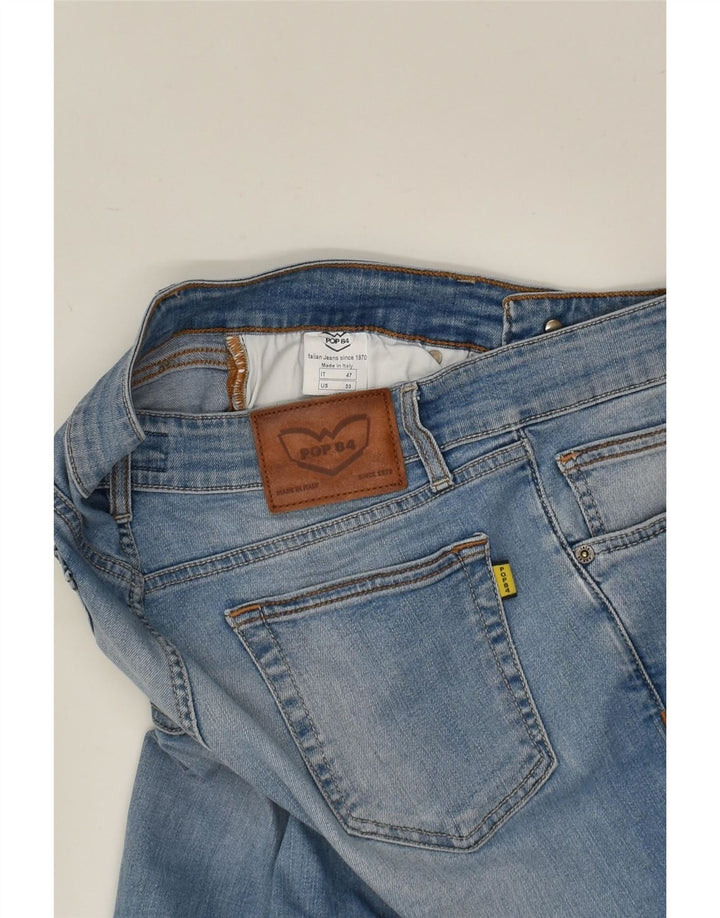 POP 84 Womens Skinny Jeans W33 L29  Blue Cotton | Vintage POP 84 | Thrift | Second-Hand POP 84 | Used Clothing | Messina Hembry 