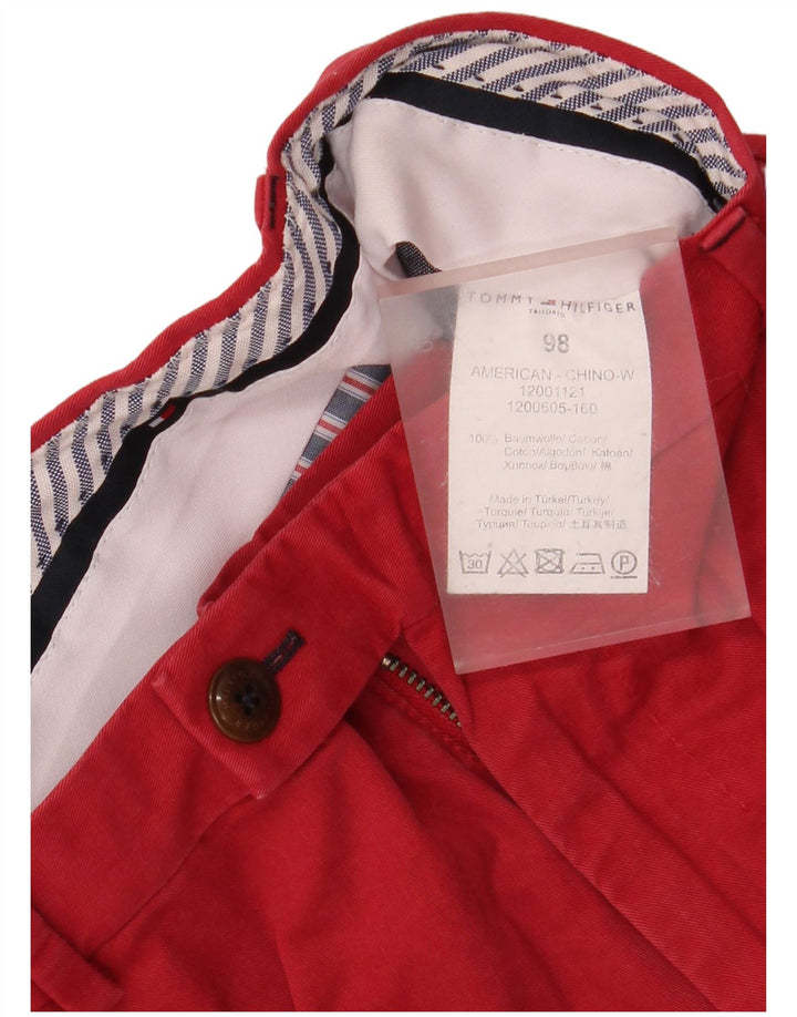 Мужские прямые брюки чинос Tommy Hilfiger W34 L34 красные хлопковые
