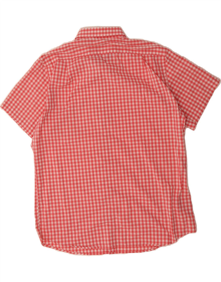 IZOD Mens Short Sleeve Shirt XL Red Check Cotton Vintage Izod and Second-Hand Izod from Messina Hembry 