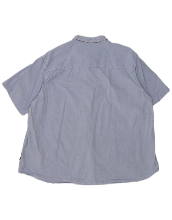 Мужская рубашка с коротким рукавом French Connection, 2XL, синяя, хлопок