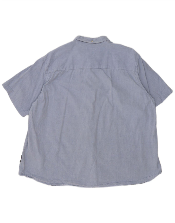 Мужская рубашка с коротким рукавом French Connection, 2XL, синяя, хлопок