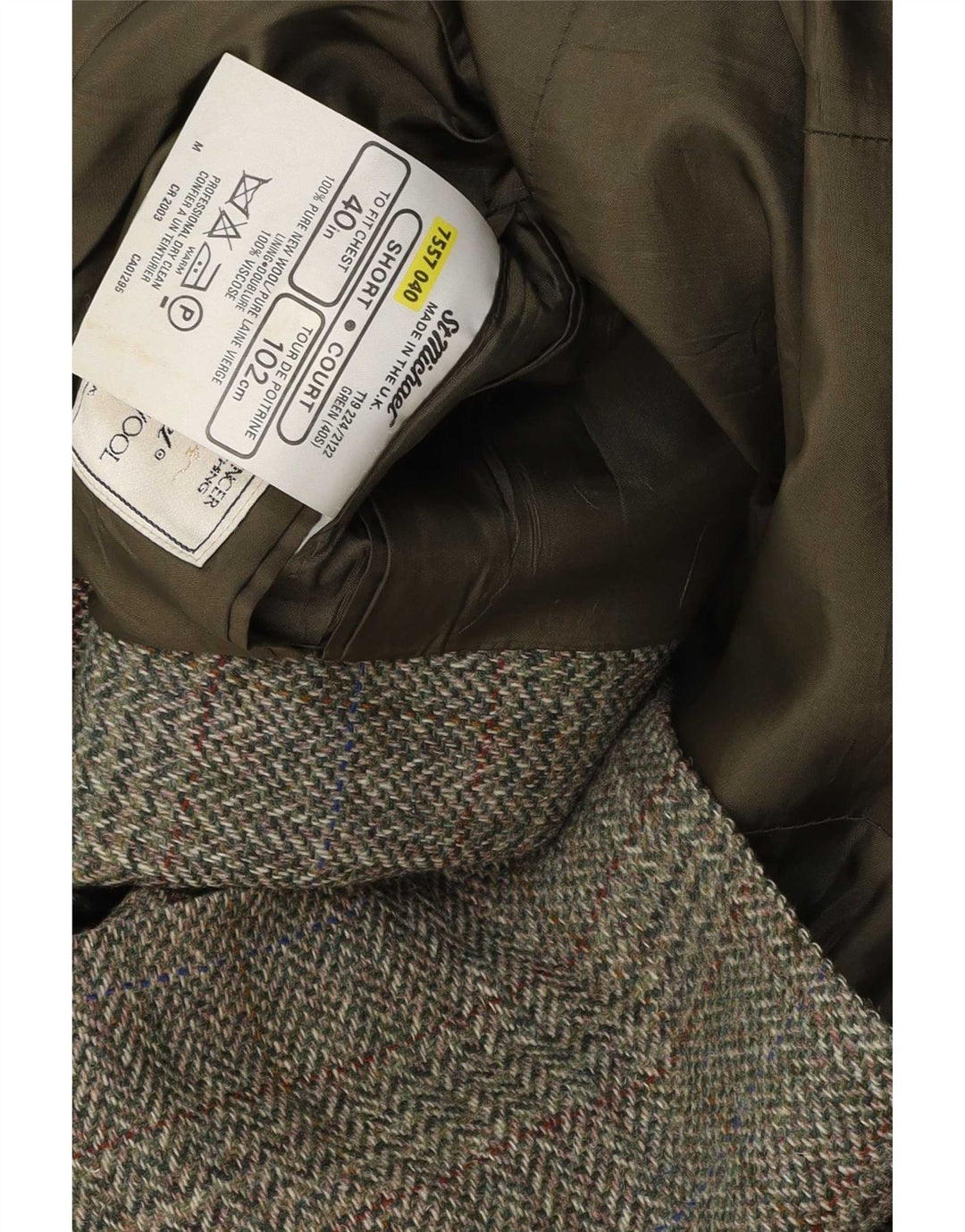 Мужской пиджак Marks & Spencer St. Michael, Великобритания 40, средний зеленый