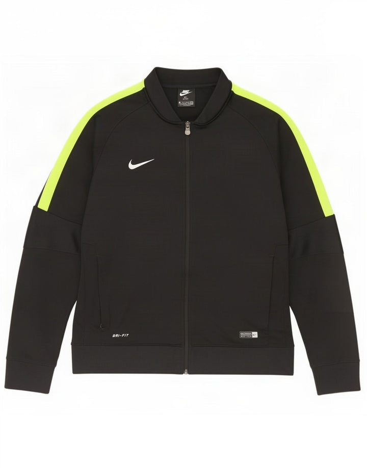 Мужская спортивная куртка Nike Dri Fit XL, черный полиэстер с цветными блоками