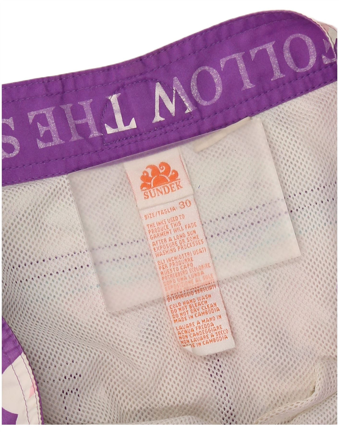 SUNDEK Женские шорты для плавания UK 14, средний фиолетовый цветочный полиэстер